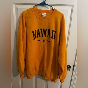 Hawaii Whales Sweatshirt Mens Womens Unisex Crewneck Yellow Blue Plus XXL